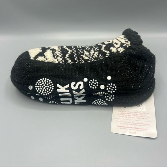 Muk Luks Women’s Ankle Cabin Socks Reindeer Print S/M - Picture 2 of 5